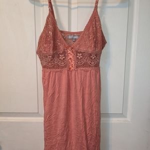 Daisy Fuentes Nightgown Soft Lace on Top Preowned Size M